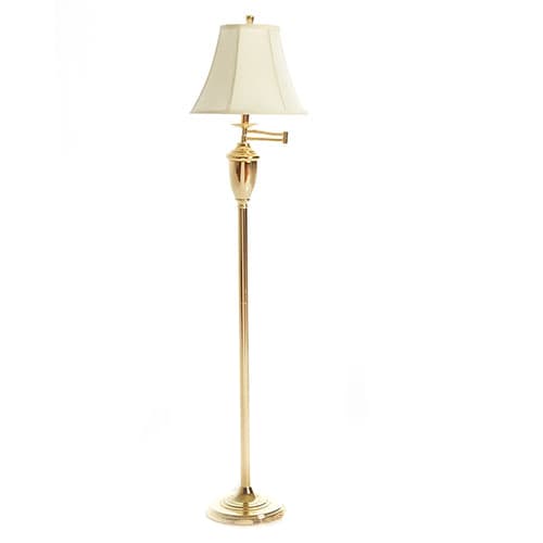 Fangio Lighting Swing Arm Floor Lamp - Brass - image 