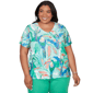 Plus Size Alfred Dunner Resort Living Toucan Textured Short Slee - image 1