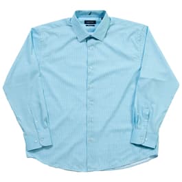 Mens Nautica Regular Fit Super Dress Shirt - Teal Micro Check