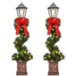 Puleo International 4ft LED Warm White Adorned Lamp Post Set of 2 - image 1