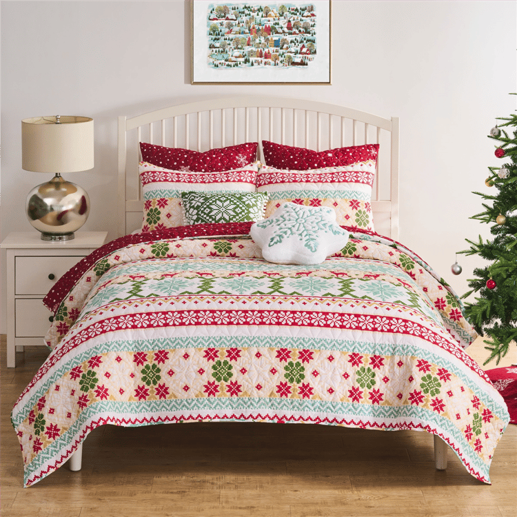 Greenland Home Fashions(tm) Novelty Winter Holiday Quilt Set