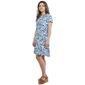 Plus Size Harlow & Rose Short Sleeve Blurred Floral Swing Dress - image 4
