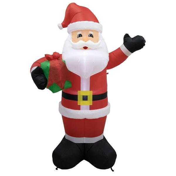 Inflatable 8ft. Santa Holding Gift Box - image 