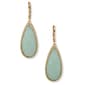 Nine West Gold-Tone & Mint Teardrop Leverback Drop Earrings - image 1