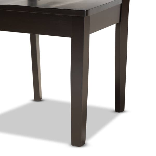 Baxton Studio Karla Dark Brown Finish Wood 5pc. Dining Set