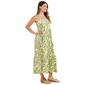 Womens Emily Daniels Watercolor Palm Ruffle Hem Maxi Dress - image 4