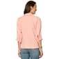 Plus Size Democracy Elbow Sleeve V Neck Snap Front Woven Blouse - image 2