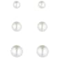 Anne Klein Gold-Tone & White Trio Pearl Stud Earrings - image 1