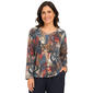 Womens Ali Miles Long Sleeve Round Neck Circle Abtract Center Bu - image 1