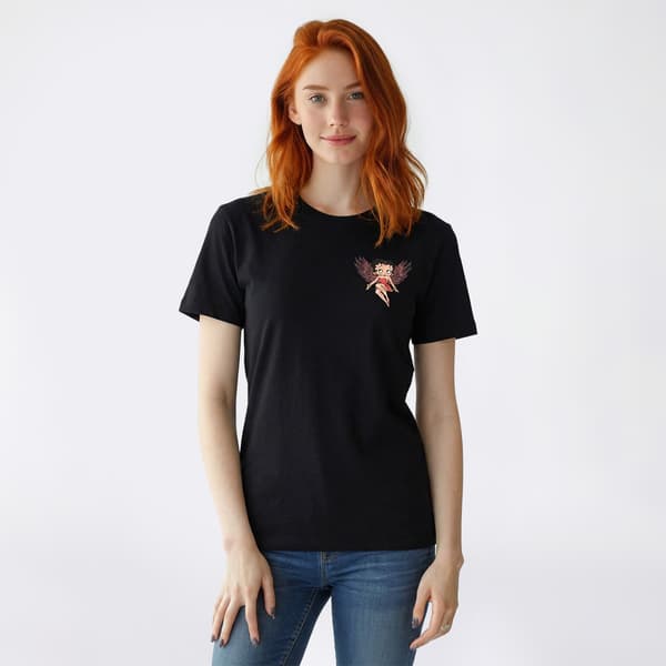 Juniors C-Life Betty Boop Attitude Short Sleeve Graphic Tee