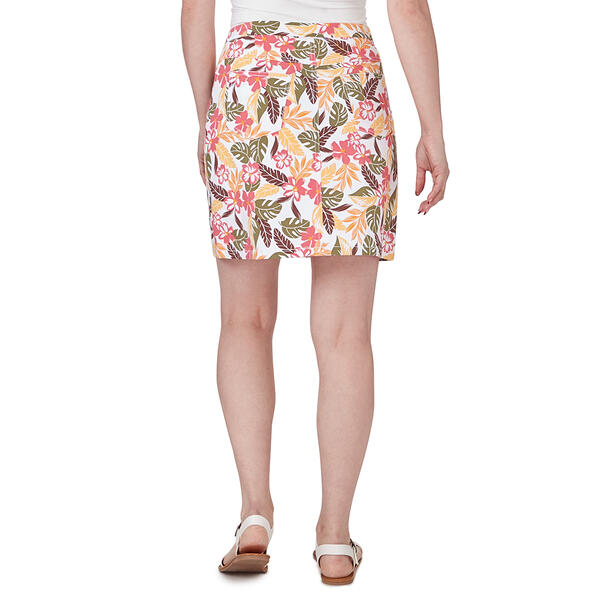 Womens Hearts of Palm A Touch of Tropical Floral Skort
