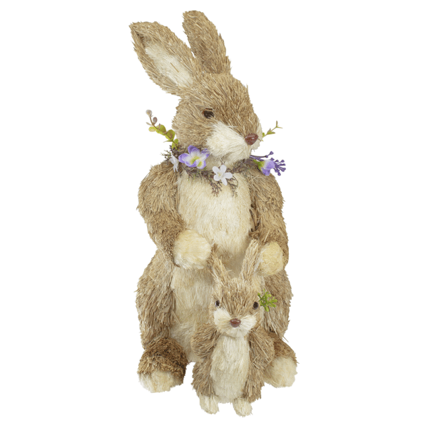 Northlight 14in. Mommy & Baby Easter Bunny Rabbit Figure