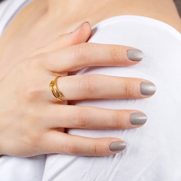 Athra 14kt. Gold Over Silver Arrow Ring