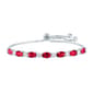 Gemstone Classics&#40;tm&#41; Created Ruby/Sapphire Sterling Silver Bracelet - image 1