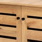 Baxton Studio Gisela Oak Brown Wood 2-Door Shoe Storage Cabinet - image 5
