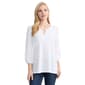 Womens Jones New York 3/4 Sleeve Keyhole Neck Eyelet Blouse - image 1