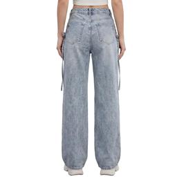 Juniors YMI® Mid Rise Cinch Bow Wide Leg Jeans