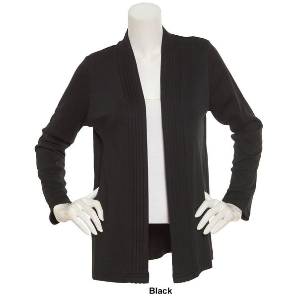 Plus Size Hasting &amp; Smith Long Sleeve Pleated Open Front Cardigan