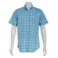 Mens Chaps Short Sleeve Button Down Shirt - Blue Horizon - image 1