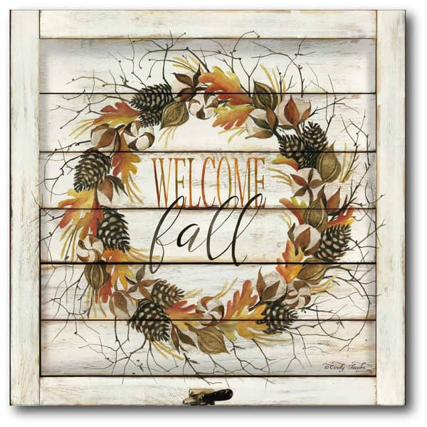 Courtside Market Welcome Fall Wall Art - 16x16 - image 