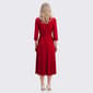 Womens Perceptions 3/4 Sleeve Solid Side Tie Shift Dress - image 4