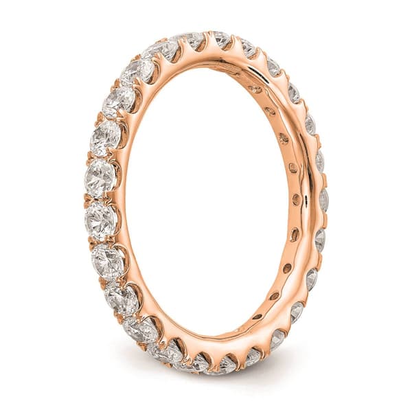 Pure Fire 14kt. Rose Gold Lab Grown Diamond Eternity Wedding Band