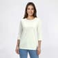Womens Hasting & Smith 3/4 Sleeve Solid Round Neck Tee - image 9