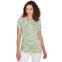 Womens Skye''s The Limit Soft Side Printed Short Sleeve Top