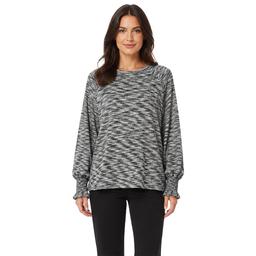 Plus Size Zac & Rachel Smocked Poet Sleeve Rib Knit Sweater