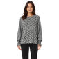 Plus Size Zac & Rachel Smocked Poet Sleeve Rib Knit Sweater - image 1