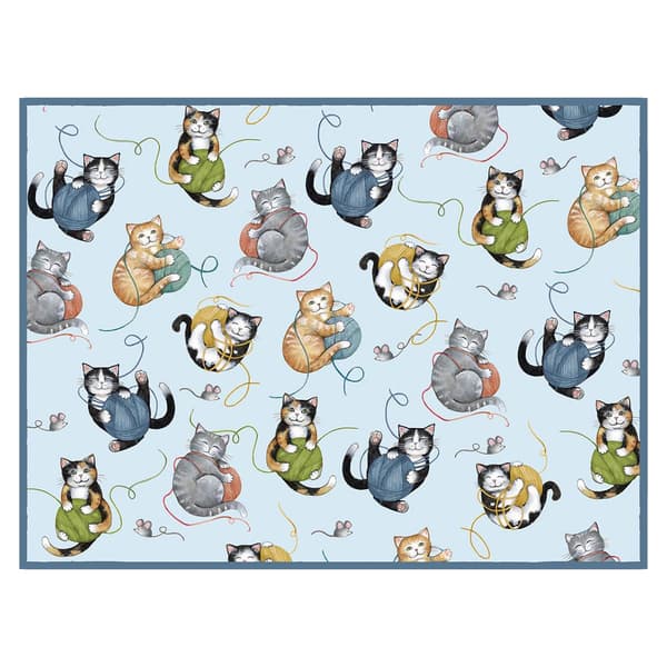 Kay Dee Curious Kittens Dish Drying Mat - image 