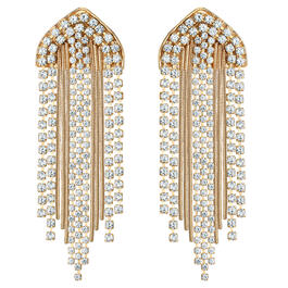 Jessica Simpson Fringe Drop Earrings - Gold