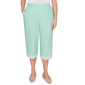 Plus Size Alfred Dunner Caribbean Blues Eyelet Embroidery Capris - image 1