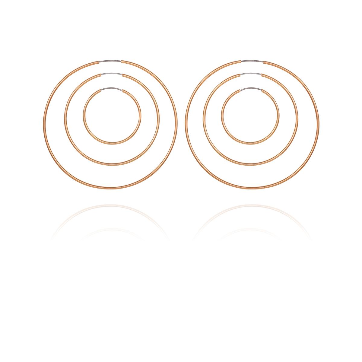 Guess 3pr. Gold-Tone Endless Hoop Earrings