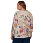 Plus Size Alfred Dunner Camden Market Bold Rose V Neck Blouse - image 2