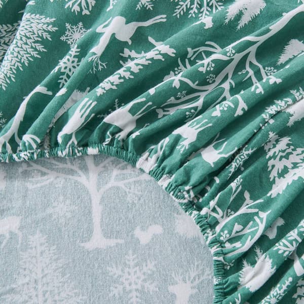 Freshfolds Premium Cotton Flannel Enchanted Woods 4pc. Sheet Set