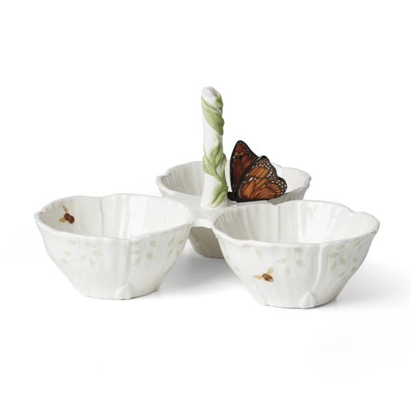 Lenox® Butterfly Meadow® Floral 3-Section Server - image 