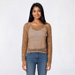 Juniors No Comment Long Sleeve Stitched Pull Over - Macchiato - image 1