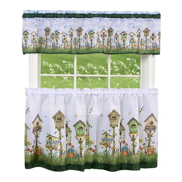 Home Sweet Home Tier Curtains w/ Valance - image 