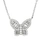 Sterling Silver Butterfly Pendant Necklace - image 1