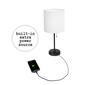 LimeLights Black Stick Lamp w/Charging Outlet & Shade - Set of 2 - image 6