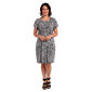 Plus Size MSK Short Sleeve Abstract A-Line Dress - image 2