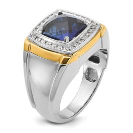 Mens Gentlemens Classics&#8482; 14kt. Two-Tone Gold Sapphire Ring
