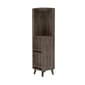 FM FURNITURE Quinn Dark Brown Corner Bar Cabinet - image 1