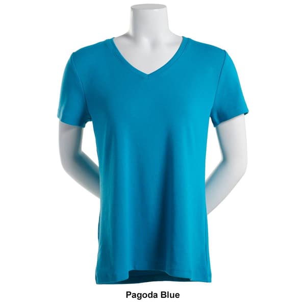 Womens Preswick & Moore&#174; Short Sleeve V-Neck Tee