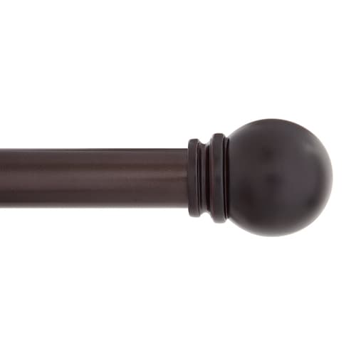 Kenney Hamlin 1in. Double Decorative Rod Set - Brown