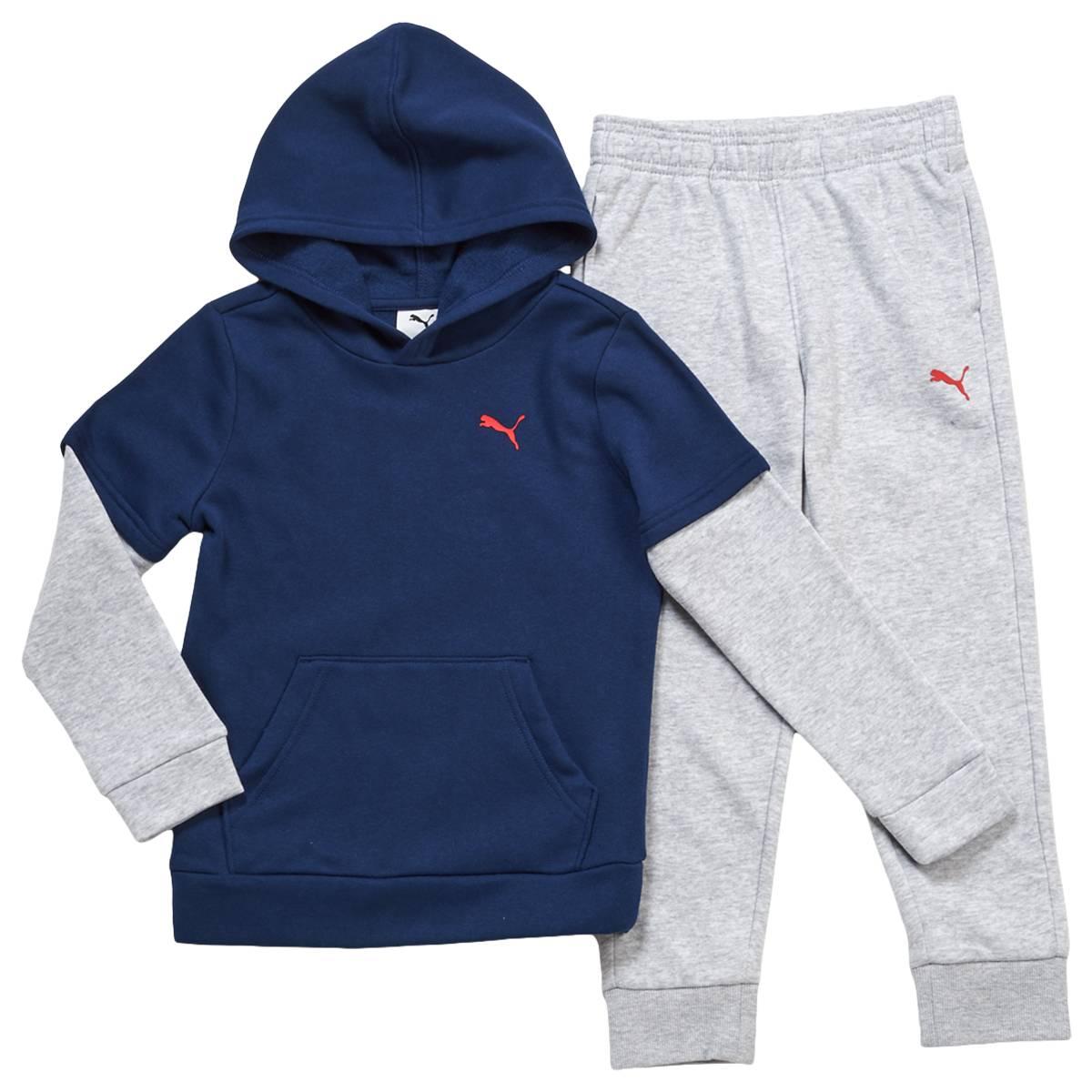 Boys (4-7) Puma(R) Hoodie & Joggers Set - Persian Blue