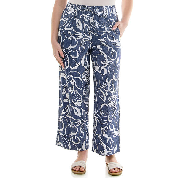 Petite Zac & Rachel Elastic Drawstring Waist Lemon Casual Pants - image 