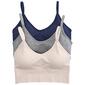 Plus Size Laura Ashley&#40;R&#41; 3pk. Seamless Longline Bras LS2882-3PKAJ - image 1