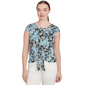 Women''s Tossed Peony Cap Sleeve Tie Top - image 1